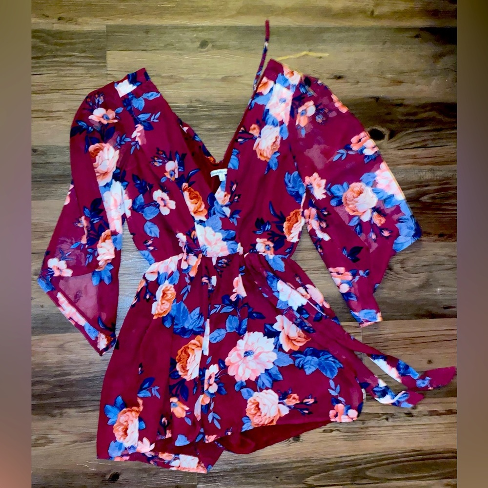 Classy long sleeved breezy romper- perfect for casual wedding or girls brunch